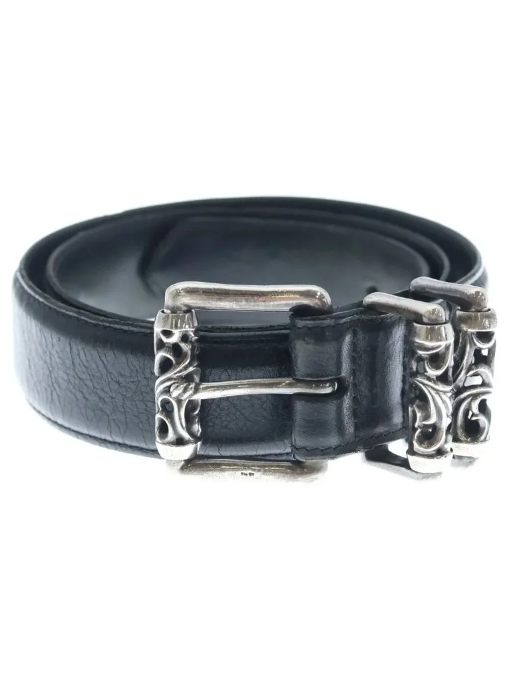Chrome Hearts Roller Buckle Leather Belt Silver